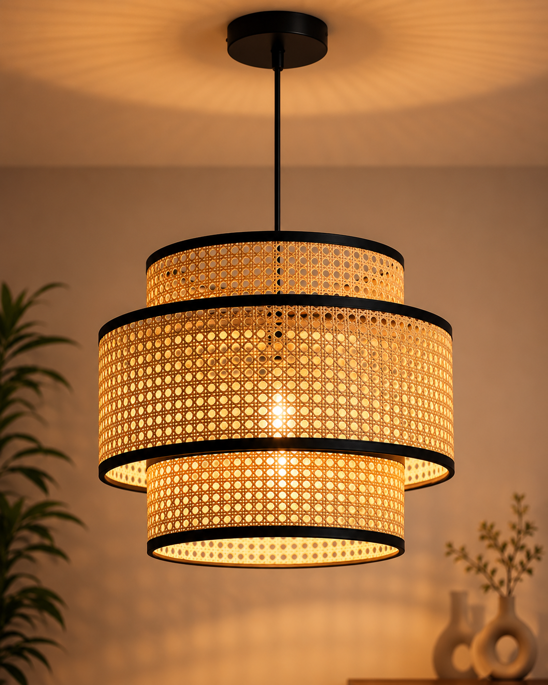Eclipse Rattan Pendant